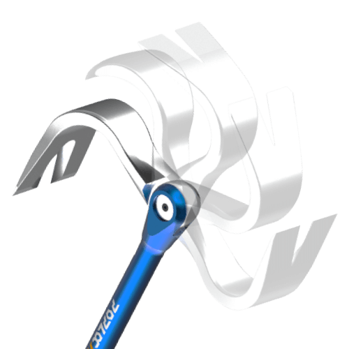 Poplock Indexing Pry Bar, multiple adjustable angles
