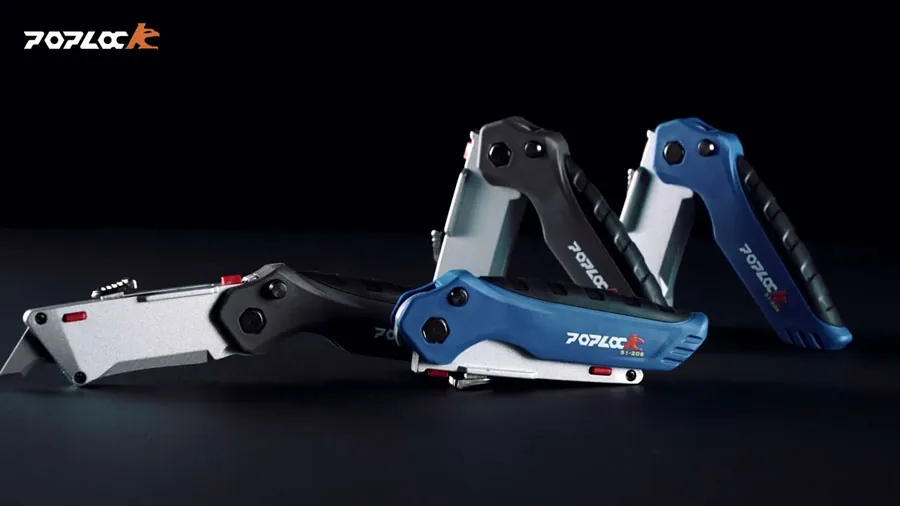 Dual Blade Folding Utility Knife - Poplock Tools