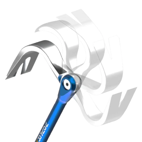 Poplock Indexing Pry Bar, multiple adjustable angles