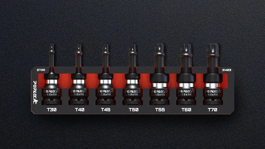 5 Piece Star Impact Socket Set