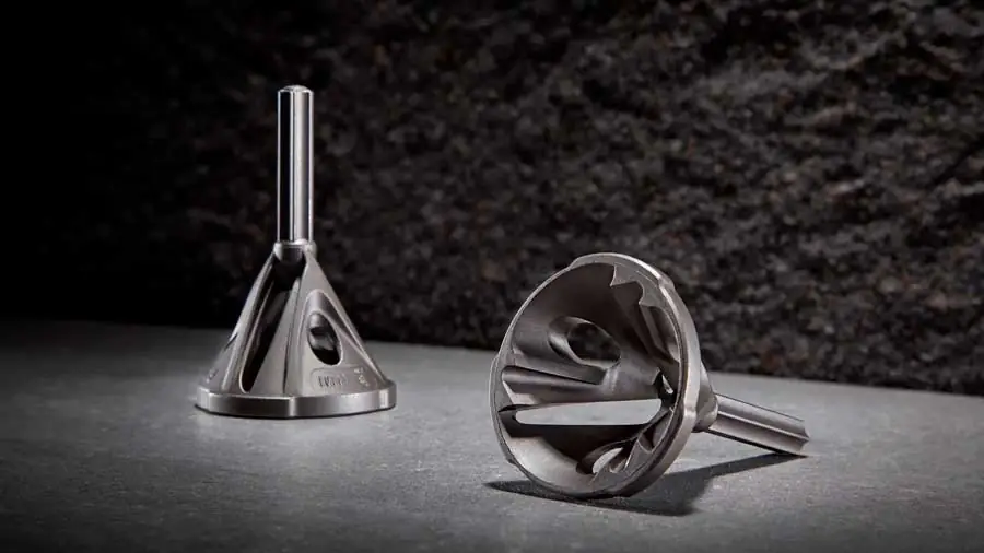 Close-up of a Poplock deburring tool set