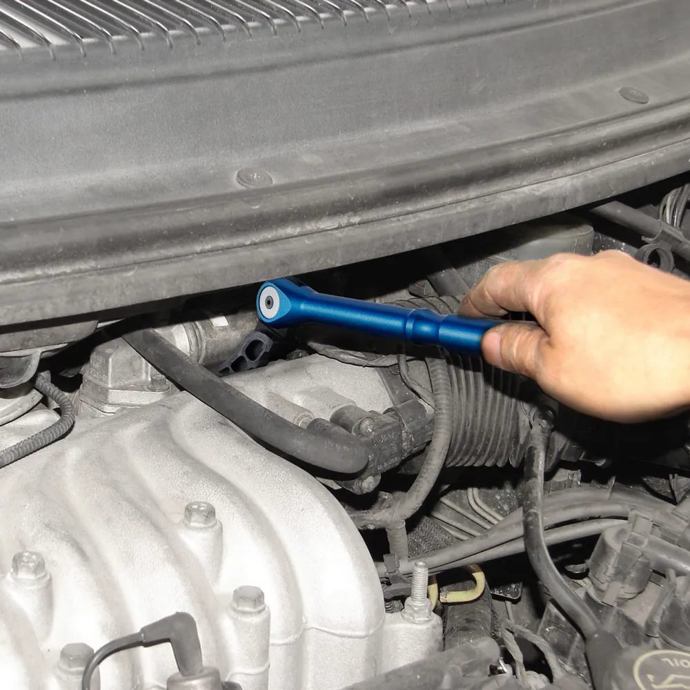 Poplock Double Gear Indexing Pry Bar used to pry at specific angles in automotive repairs