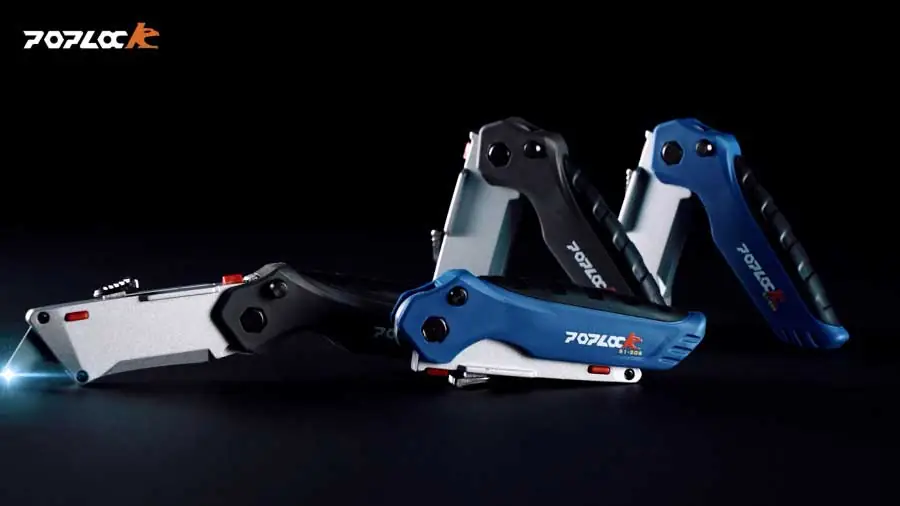 Poplock Heavy Duty Utility Knives for demanding applications available on Amazon